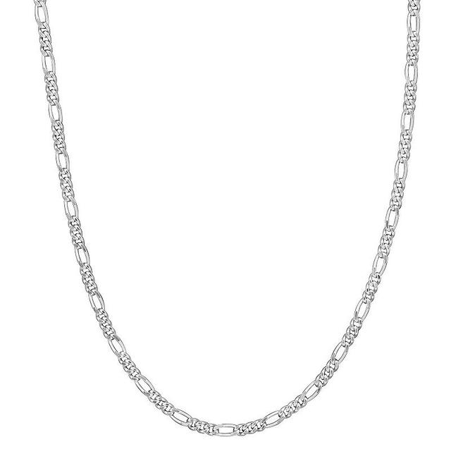 Stella Grace Sterling Silver Figaro Chain Necklace, Womens Product Image