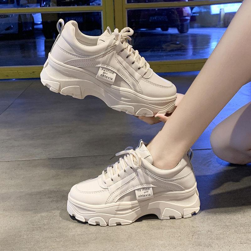 Faux-Leather  Platform Sneakers Product Image