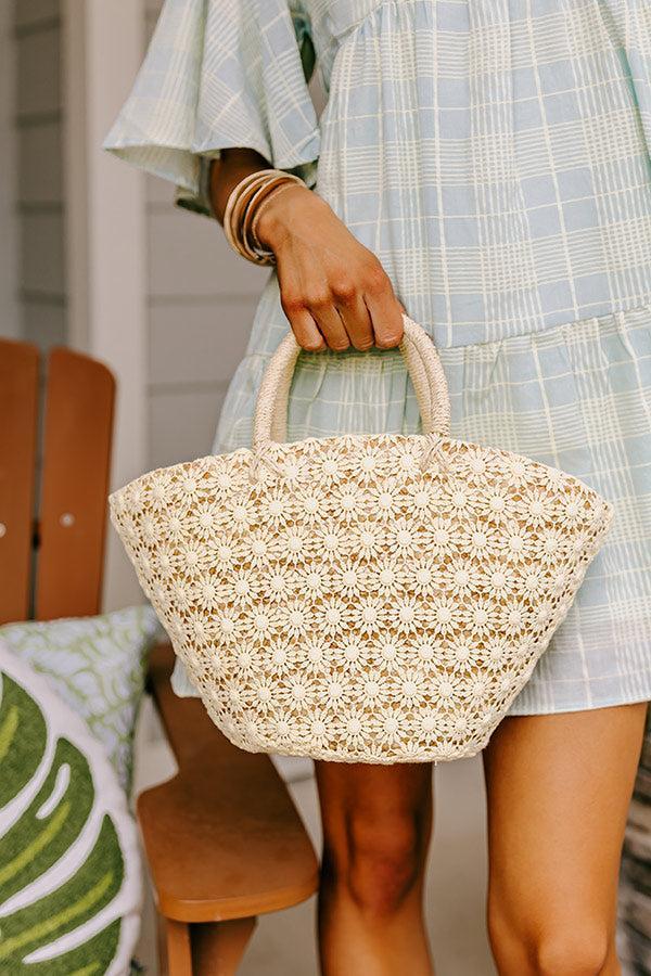 Sun And Fun Woven Bag In Yellow Product Image