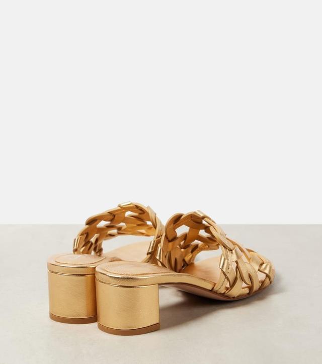 GIANVITO ROSSI 55mm Metallic Mules In Mekong Product Image