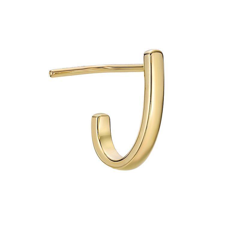 Lila Moon 14k Gold 90-Degree J-Hoop Nose Ring, Womens, Yellow Product Image