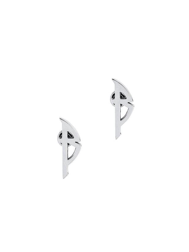 Womens Typo Metal Earrings Product Image