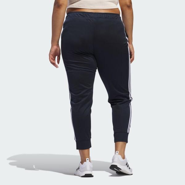 Essentials Warm-Up Slim Tapered 3-Stripes Track Pants (Plus Size) Product Image