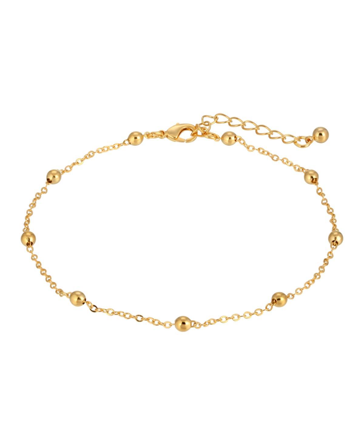 Womens Gold-Tone Chain Anklet Product Image