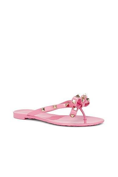 Valentino Garavani Womens Slip On Embellished Thong Sandals Product Image