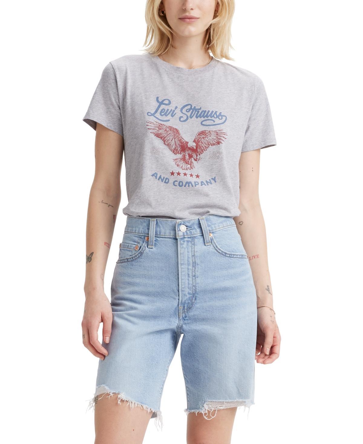 Levis Womens Perfect Graphic Logo Cotton T-shirt Product Image