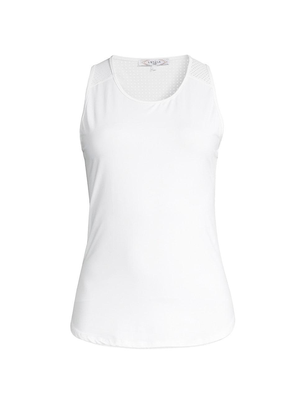 Womens Pointelle Mesh Tennis Tank Product Image