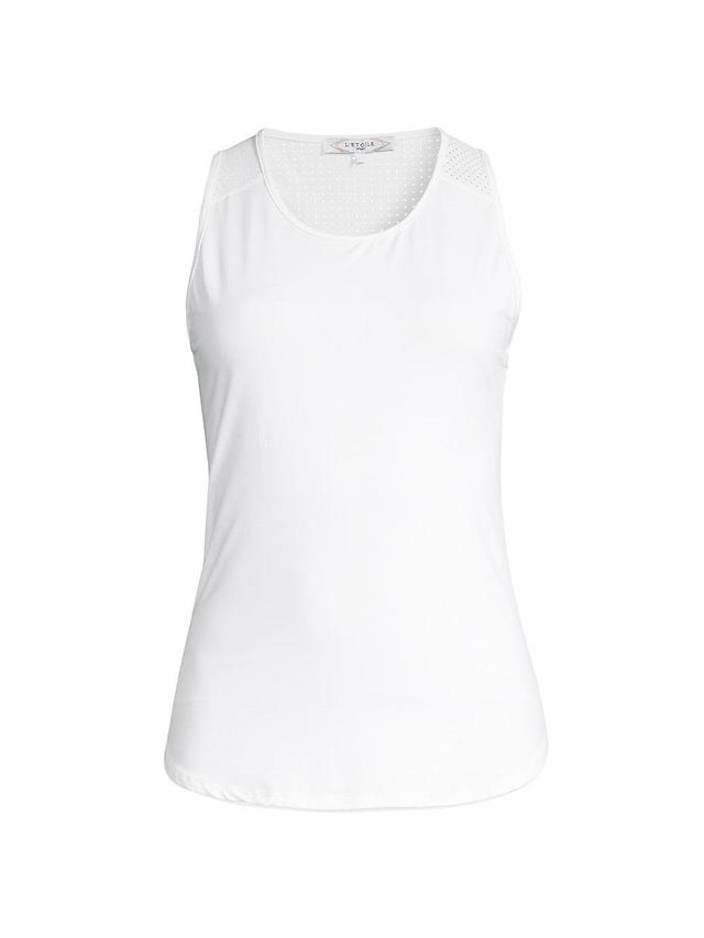 Womens Pointelle Mesh Tennis Tank Product Image