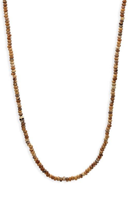 John Varvatos Mens Skull Beaded Necklace Product Image