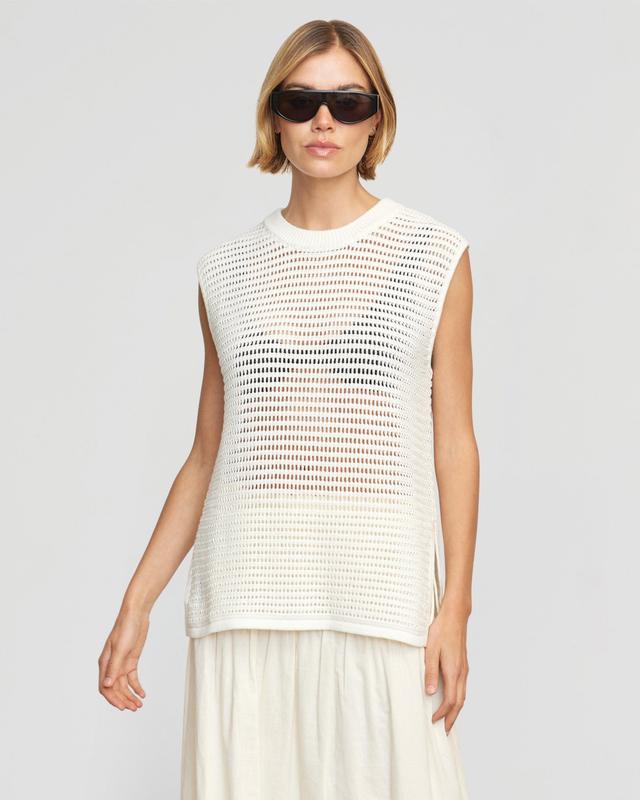 Zada Organic Cotton Crochet Sweater Tank Product Image