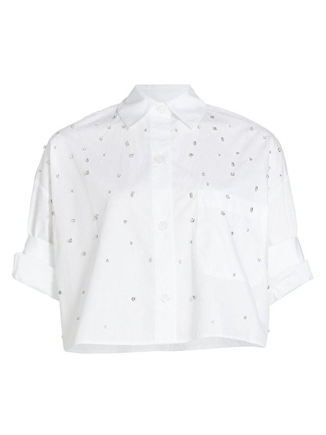 Womens Next Ex Cropped Crystal Shirt Product Image