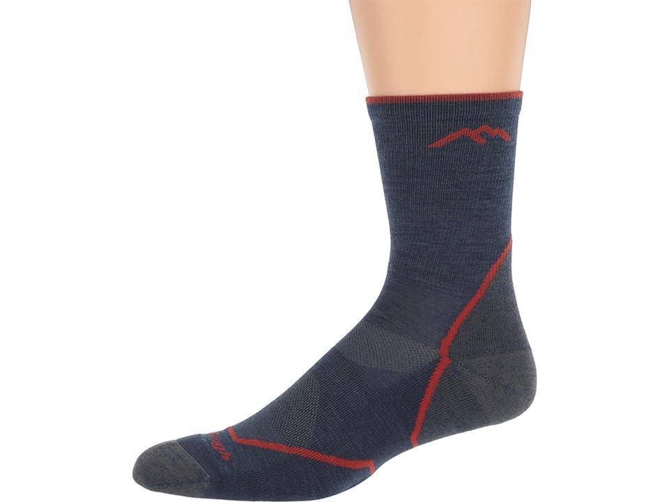 Darn Tough Vermont Light Hiker Micro Crew Light Cushion (Denim) Men's Crew Cut Socks Shoes Product Image