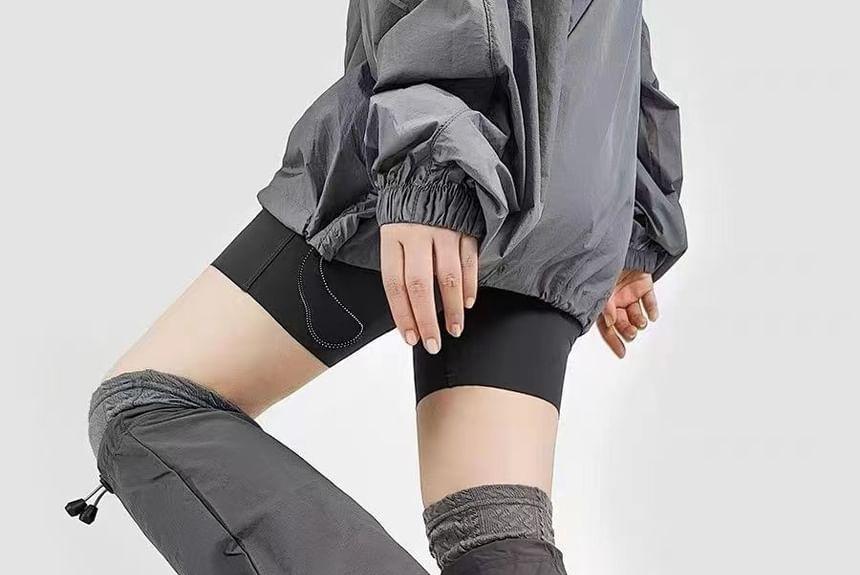 Paneled Drawstring Leg Warmer Product Image