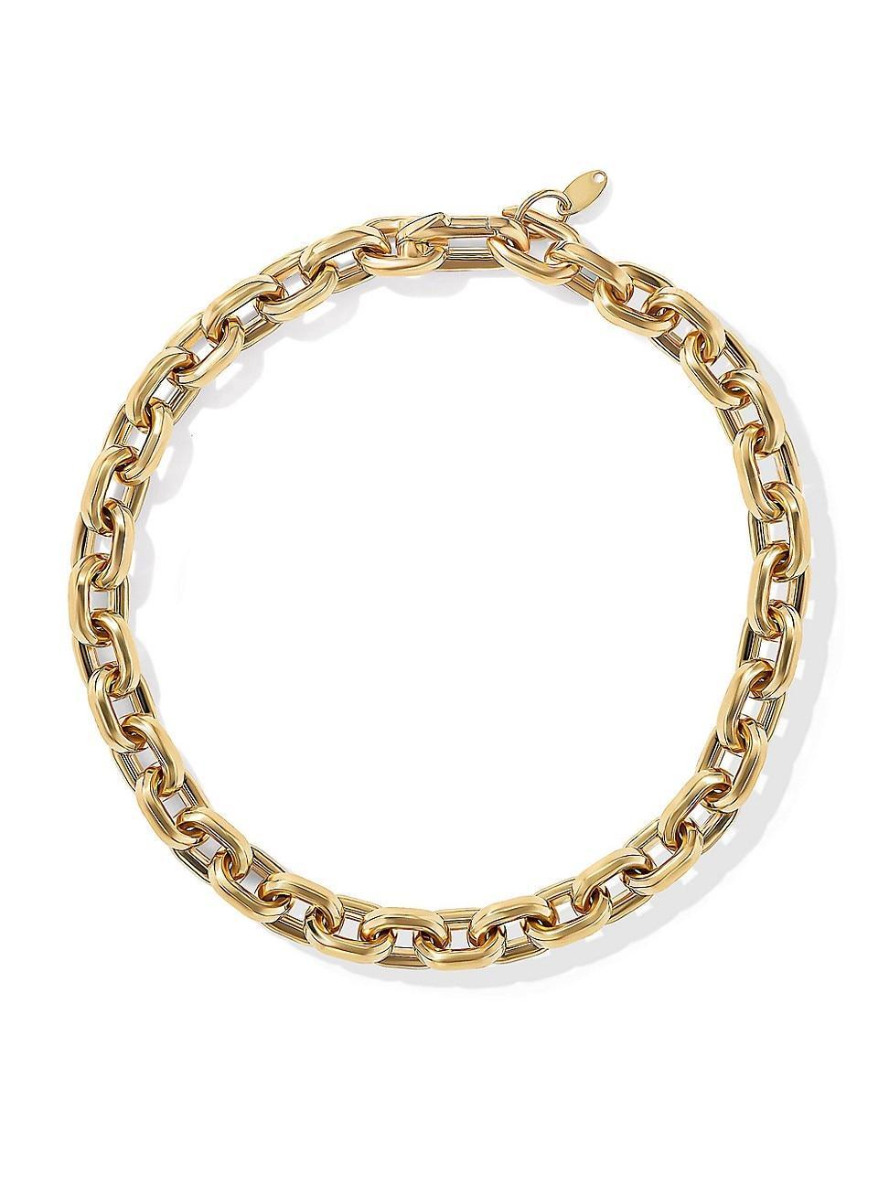 Mens Deco Chain Link Bracelet in 18K Yellow Gold, 6.5MM Product Image