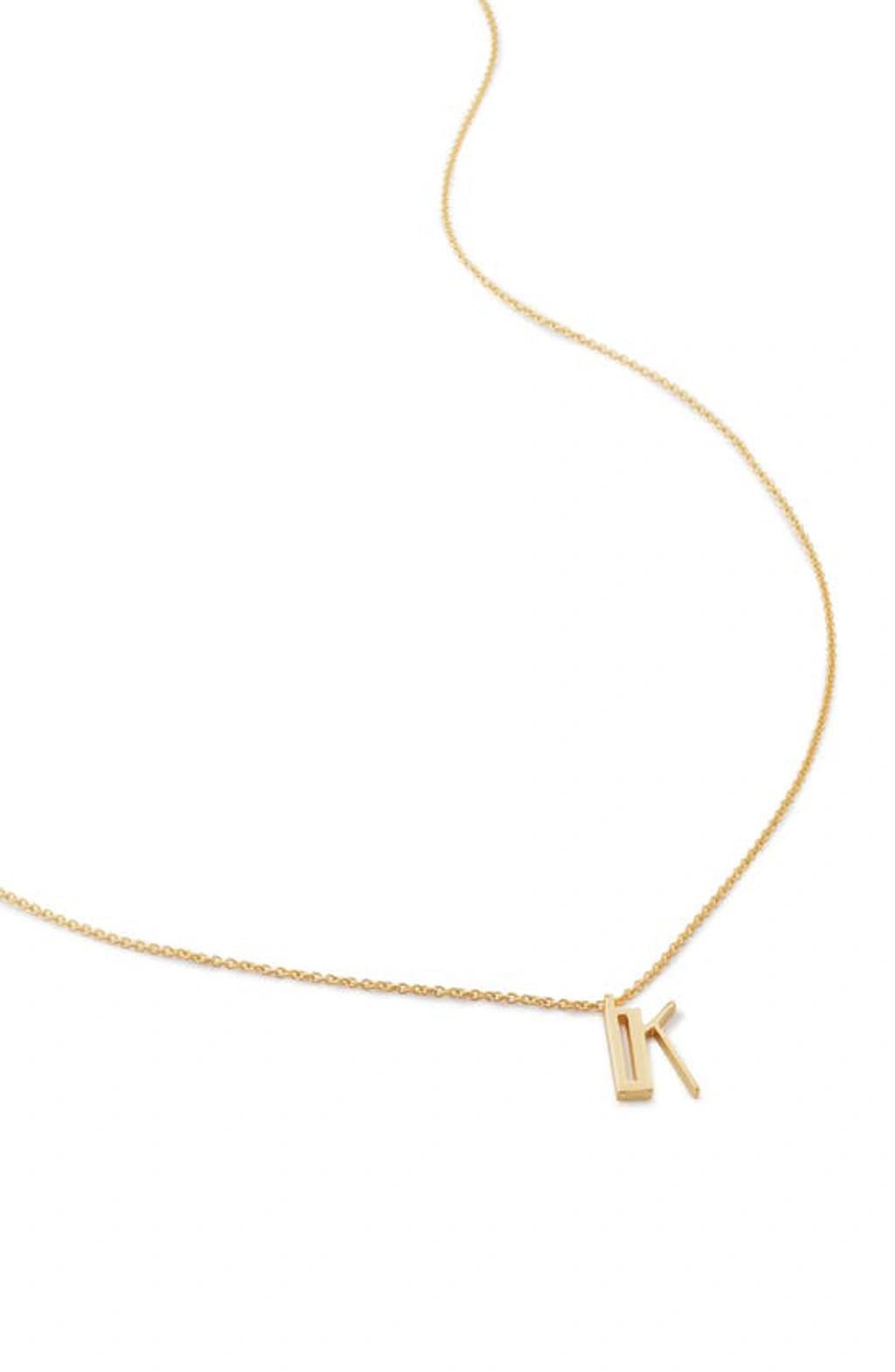 Initial Pendant Necklace In Yellow Gold Product Image