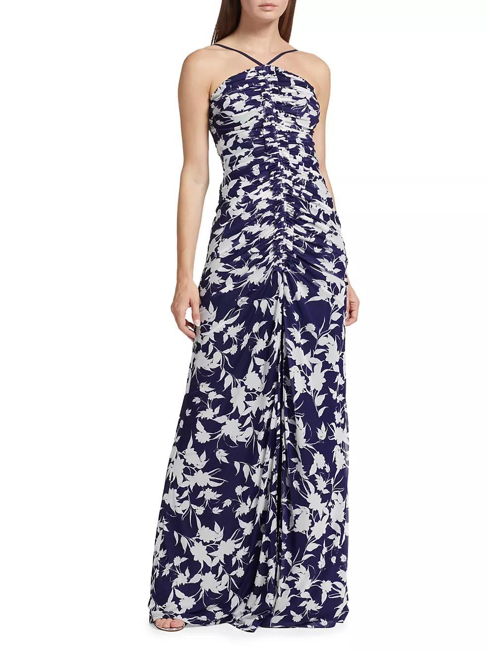 Giuliana Floral Ruched Maxi Dress Product Image