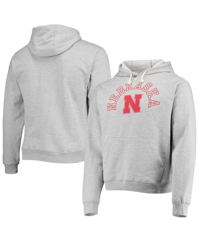 Mens League Collegiate Wear Heathered Gray Nebraska Huskers Seal Neuvo Essential Fleece Pullover Hoodie Product Image