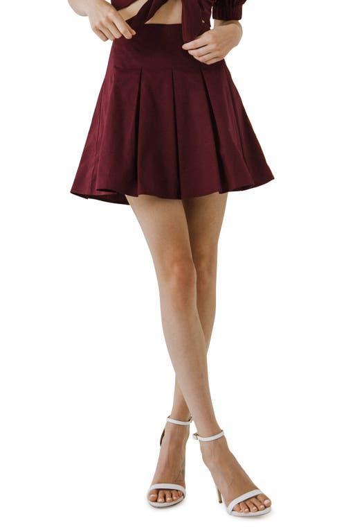 Endless Rose Pleat Cotton Miniskirt Product Image