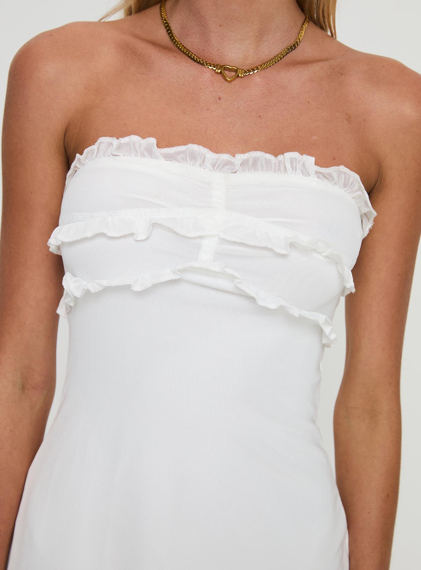 Khaos Strapless Mini Dress White Product Image