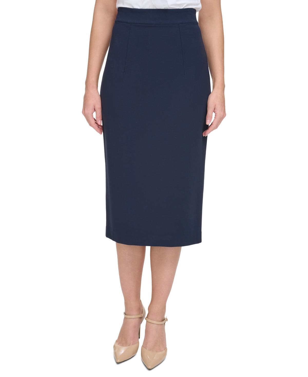 Tommy Hilfiger Womens Ponte Pencil Midi Skirt Product Image