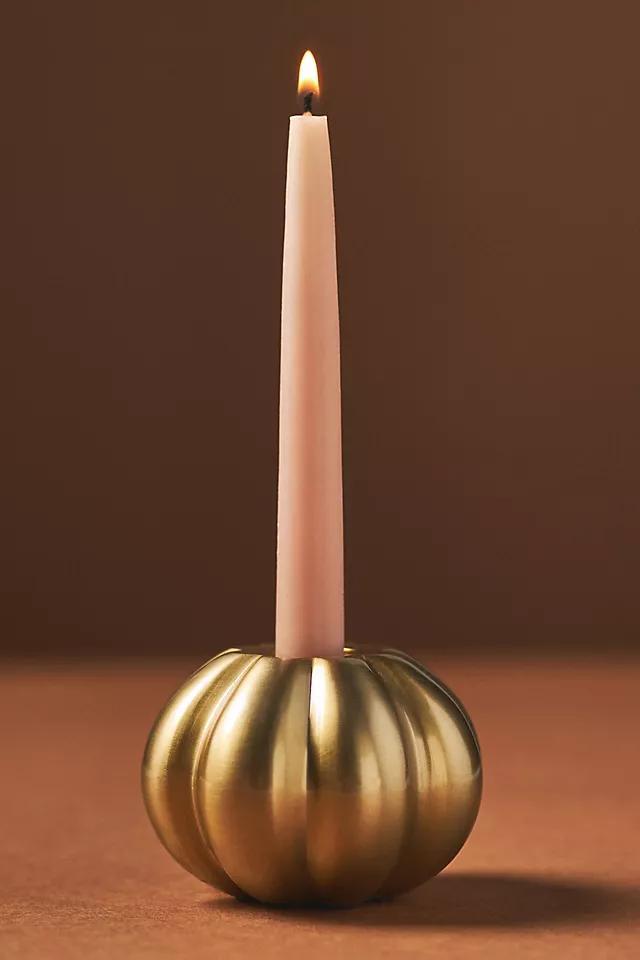 Gold Pumpkin Candle Holder Product Image