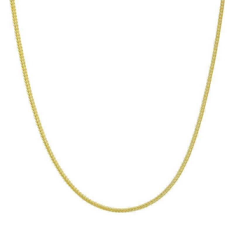 Paige Harper 14k Gold Over Recycled Brass Wheat Chain Necklace, Womens Gold Tone Product Image