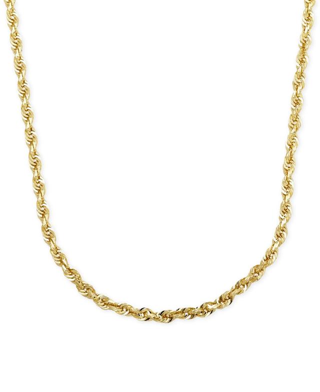 Rope Chain 24 Necklace (3mm) in Solid 14k Gold Product Image