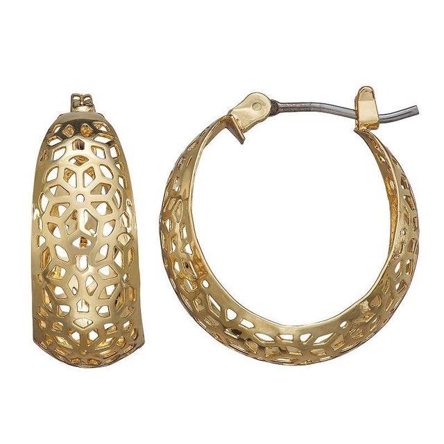 Napier Open Worked Hoop Earrings, Womens, Gold Product Image