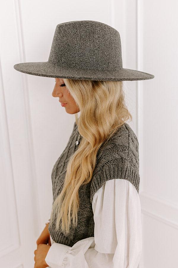 Crisp Breeze Felt Fedora in Heathered Charcoal product image