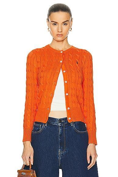 Polo Ralph Lauren Cotton Cardigan in Orange Product Image