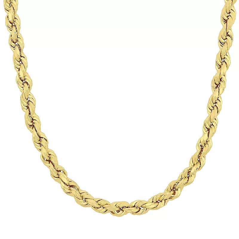 Stella Grace 10k Gold Mens Rope Chain Necklace Product Image