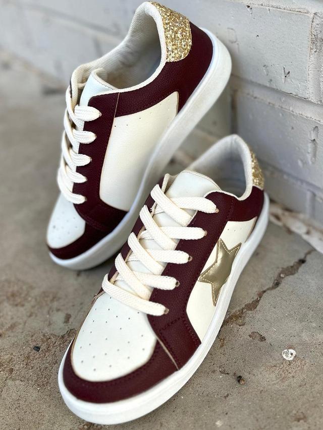 Burgundy Game Day Sneakers Product Image