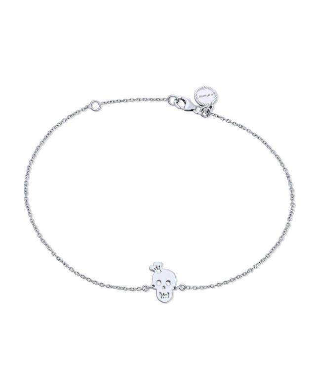 Bling Jewelry Whimsical Ankle Bracelet Heart Eyes Smiling Caribbean Pirate Charm Crown Skull Anklet For Women Teens Hot Wife Sterling Silver Adjustabl Product Image