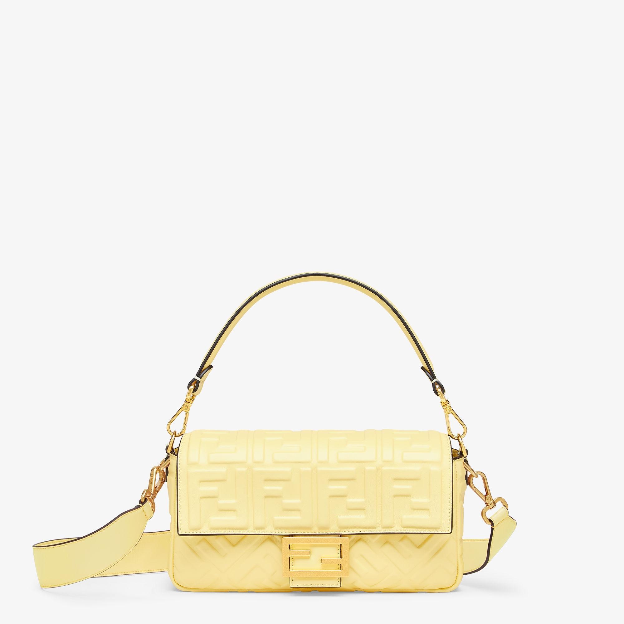 BaguetteYellow nappa leather bag Product Image