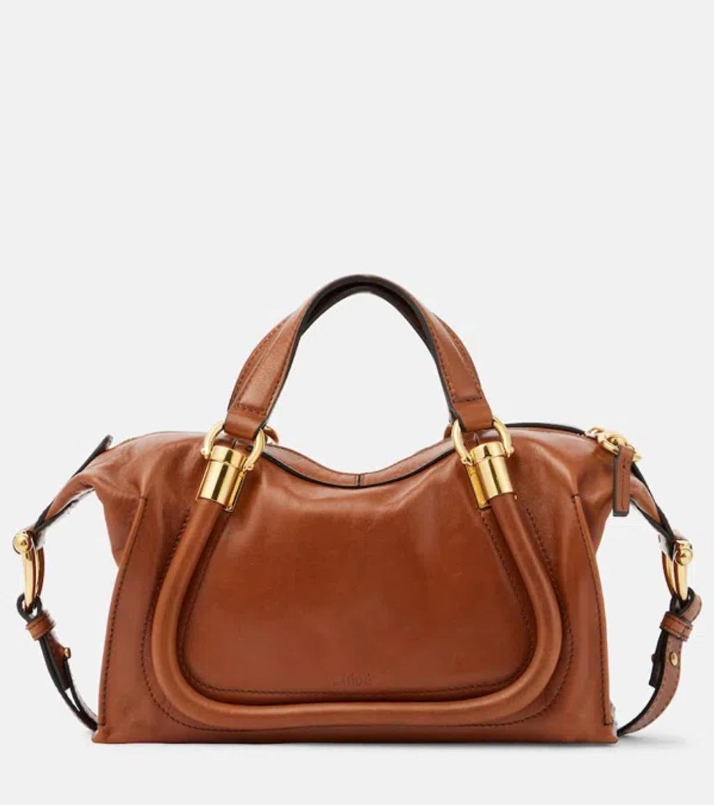 Paraty 24 Small Leather Tote Bag In Brown Product Image