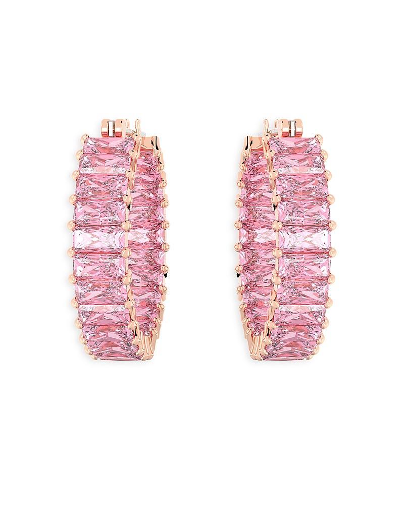 Swarovski Matrix Baguette Crystal Hoop Earrings Product Image