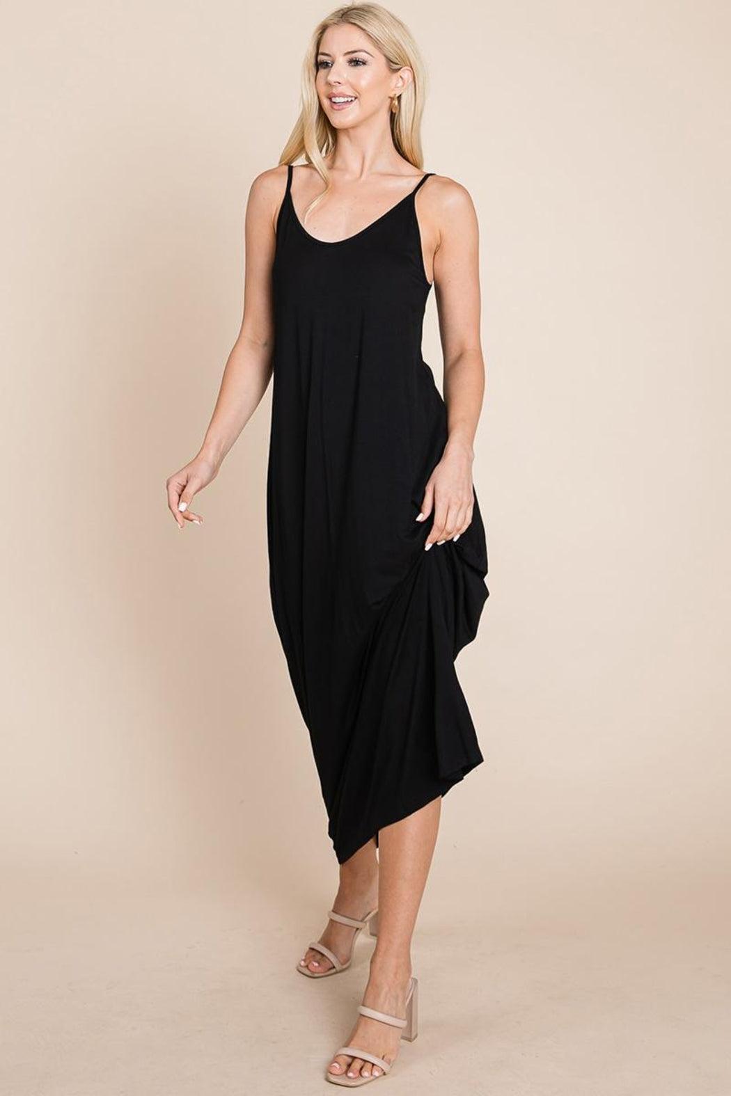 Light Cami Strap Pocketed Jersey Maxi Dress Product Image