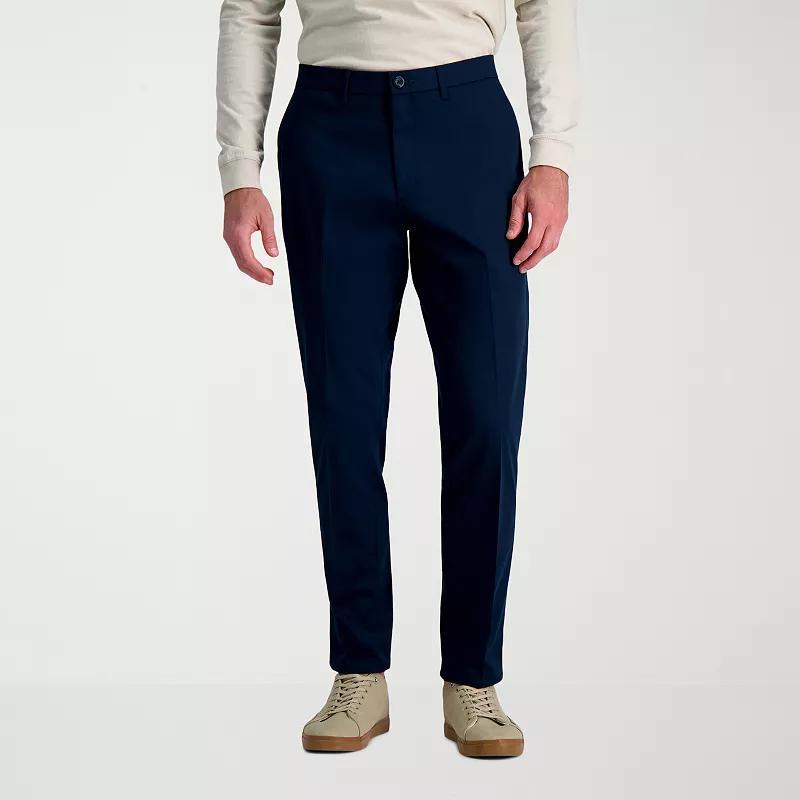 Mens Haggar Wrinkle Free Performance Khaki Slim Fit Flat Front Pants Product Image