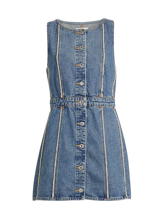 Womens Fray Denim Minidress Product Image