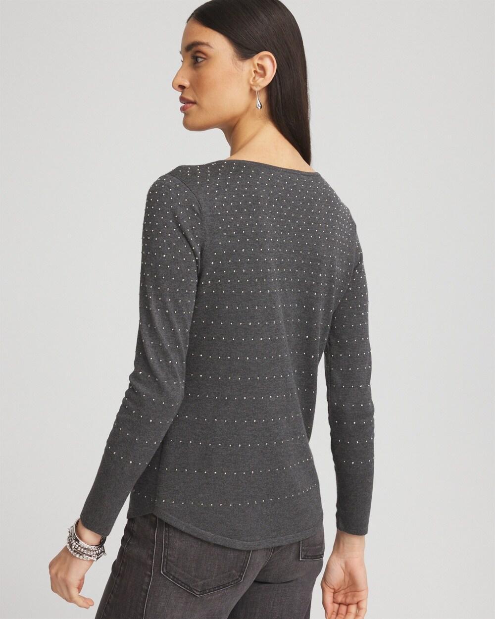 Studded V-Neck Sweater Product Image