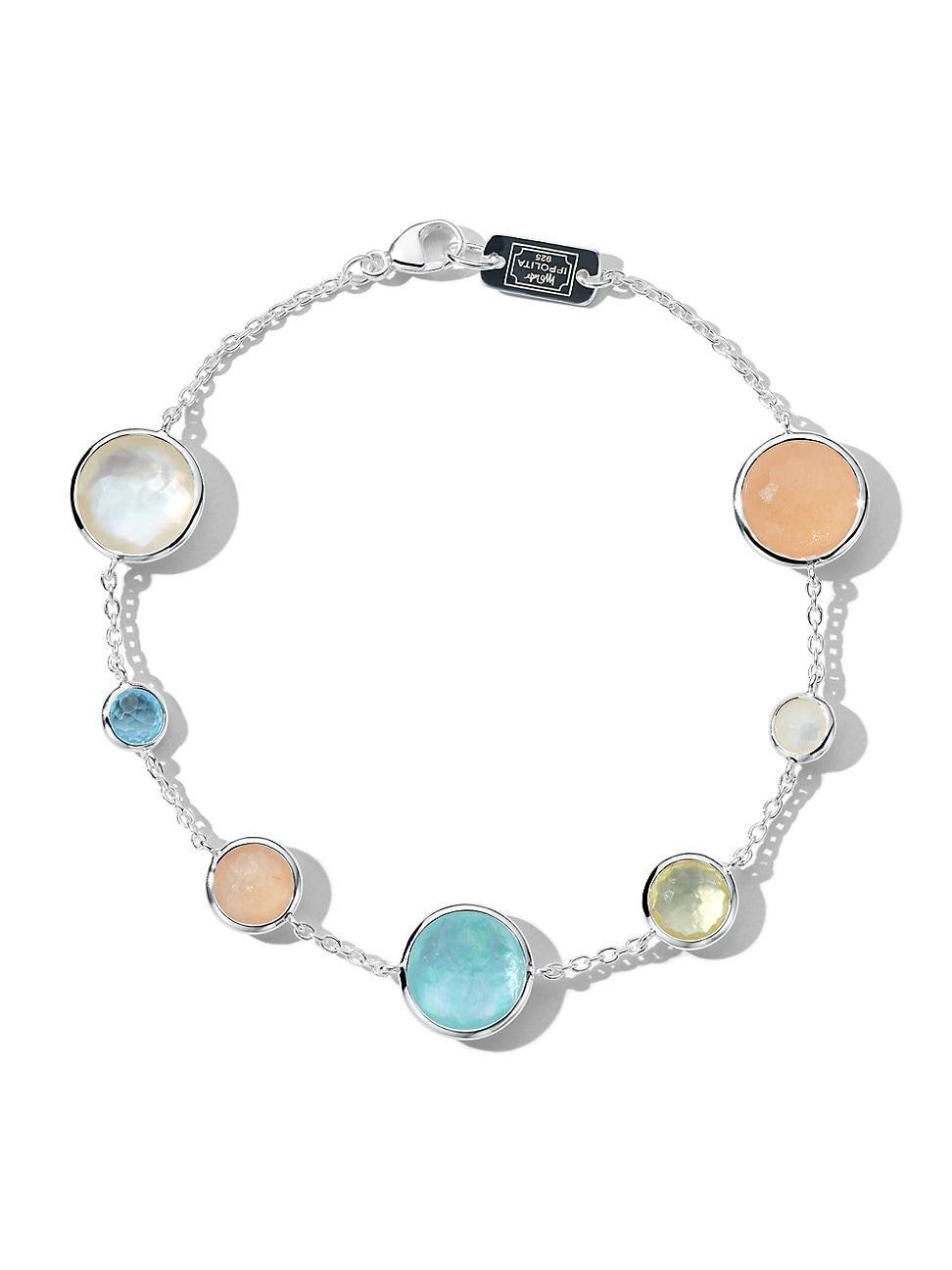 Ippolita Sterling Silver 925 Polished Lollipop Seven Stone Link Bracelet Product Image