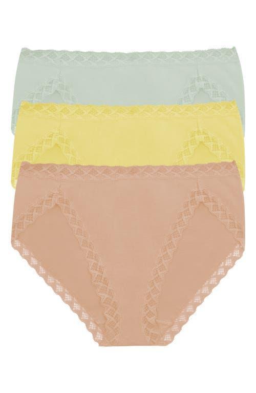 Natori Bliss French Cut 3-Pack (Dk Cherry/Dk Forest/Cafe) Women's Underwear Product Image