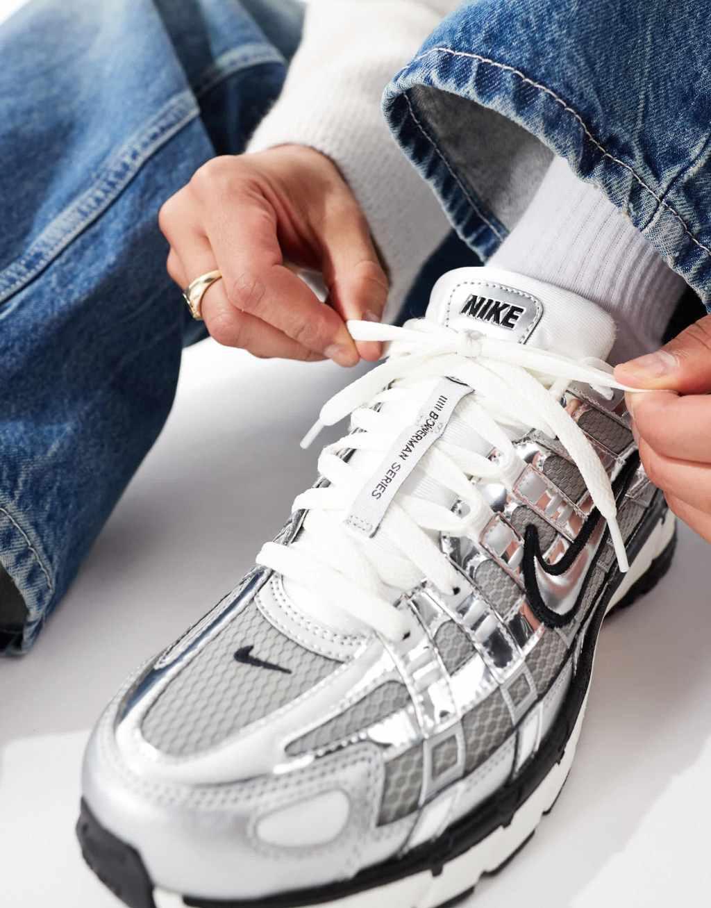 Nike P-6000 sneakers in silver Product Image