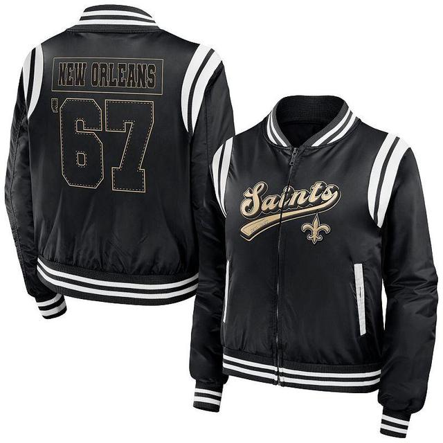 Womens WEAR by Erin Andrews New Orleans Saints Bomber Full-Zip Jacket Product Image