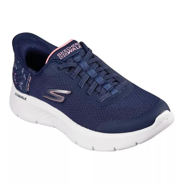 Skechers Hands Free Slip-ins GO WALK Flex Eva Womens Athletic Shoes Blue Pink Product Image