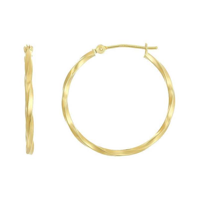 Twist Style Small Hoop Earrings in 10k Gold, 1 Product Image