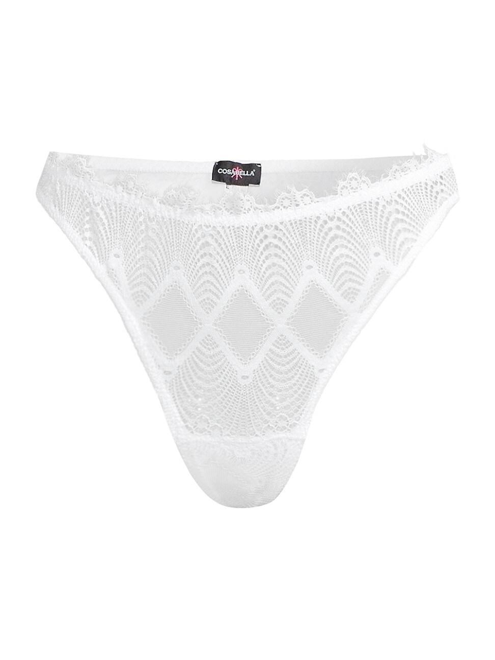 Womens Allure High-Waisted Lace Thong Product Image