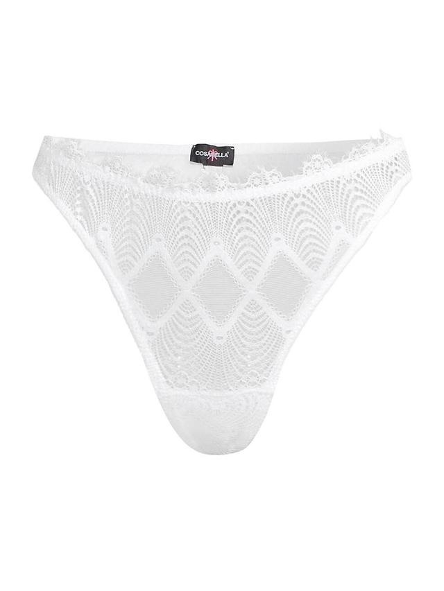 Womens Allure High-Waisted Lace Thong Product Image