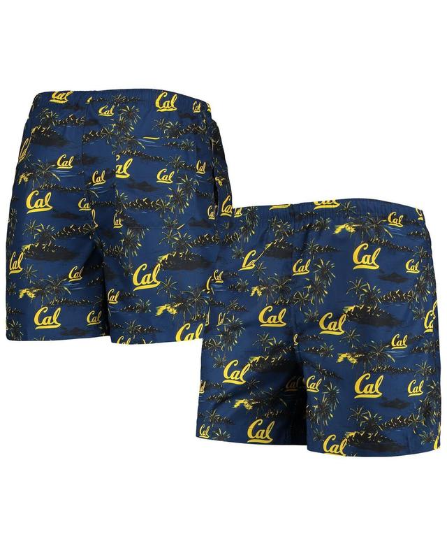 Mens FOCO Cal Bears Island Palm Swim Trunks Blue Product Image