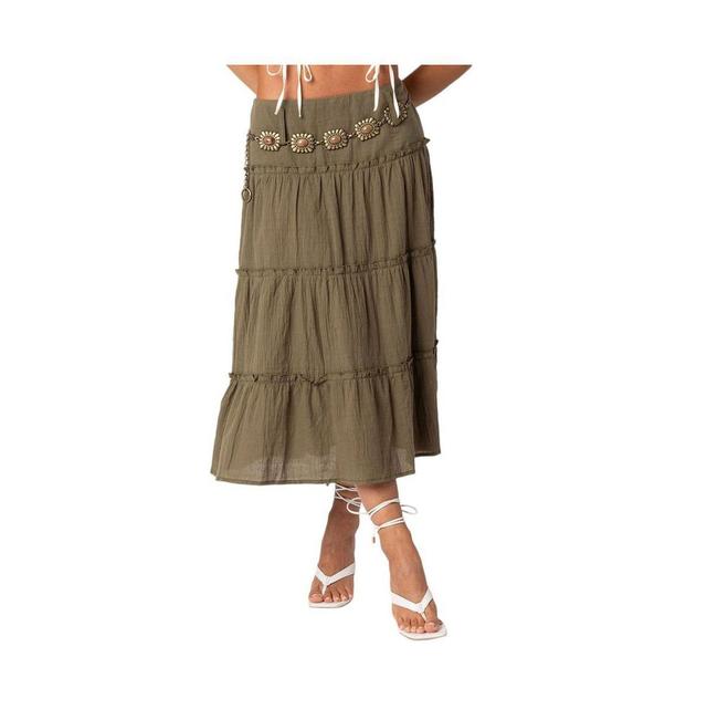 Women's Melinda Tiered Midi Skirt Product Image